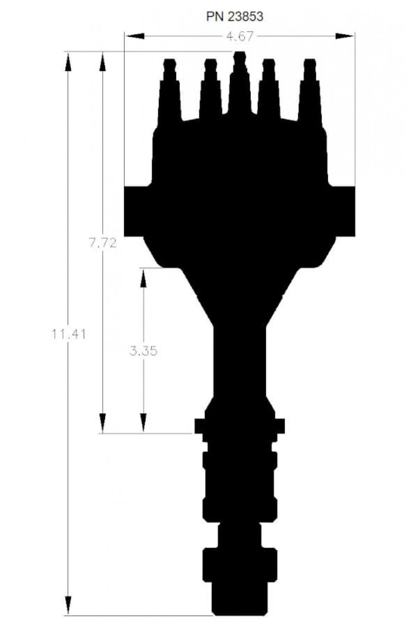 MSD Black, Oldsmobile V8 Dual Sync Distributor