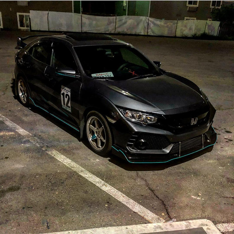 2017-2021 Honda Civic Splitter V3 ([Hatchback, Si Coupe, Si Sedan] )