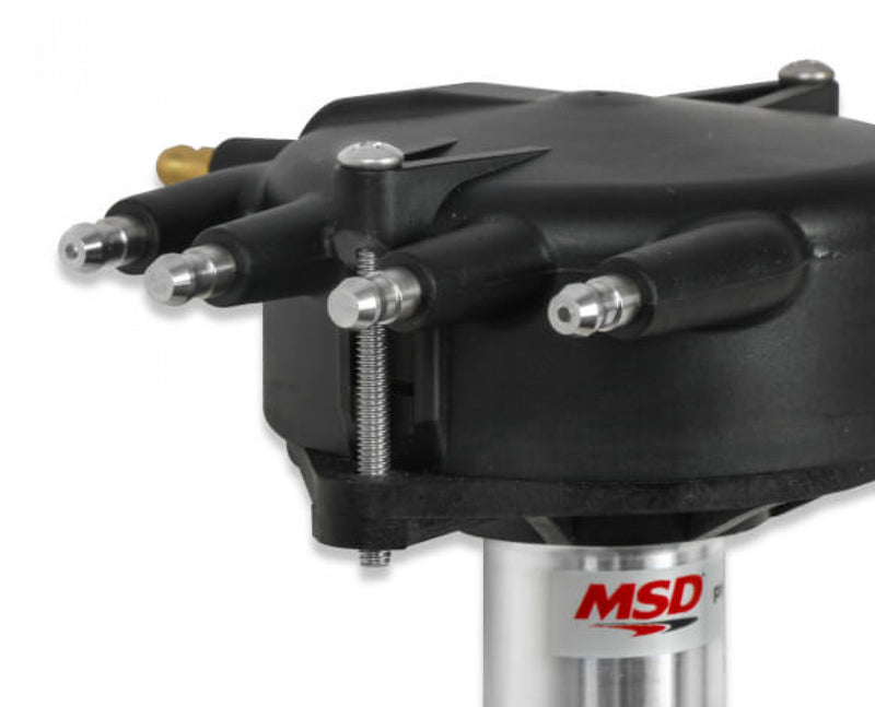 Chevy Crank Trigger Distributor with Black Crab Cap