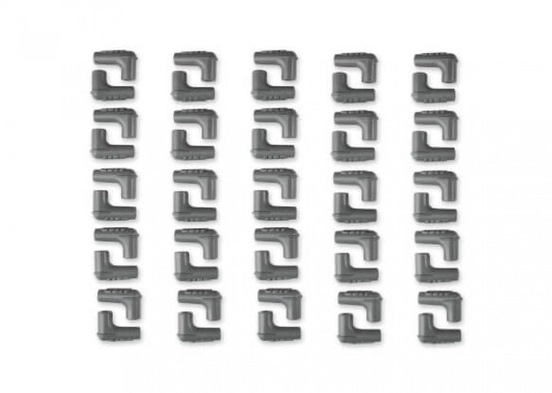 Boots, 90 Degree Logo Spark Plug, Gray Silicone 50EA