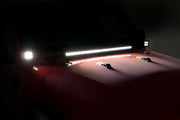 LED Light Kit | Hood Mount | 30" Black Single Row | Jeep Gladiator JT/Wrangler JL (18-26)