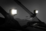 LED Light Kit | "A" Pillar Mount | 2" Black Pair | White DRL | Polaris RZR PRO XP 