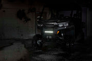 LED Light | Bumper Mount | 12" Black Single Row | White DRL | Can-Am Defender HD 8/HD 9/HD 10