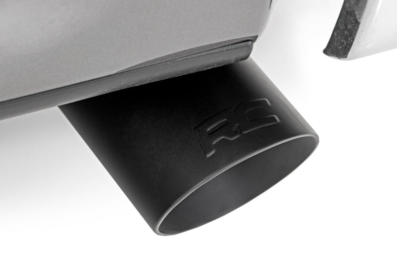 Exhaust Tip | Black | RC Logo | 2.5-3.125 Inch Pipe