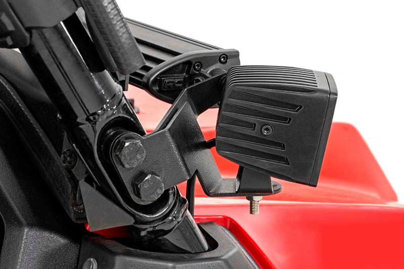 LED Light Kit | Cage Mount | 2" Black Pair | Amber DRL | Honda Pioneer 1000 