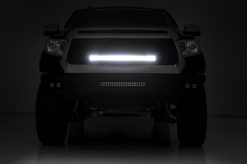 Mesh Grille | 30" Dual Row LED | Black | Amber DRL | Toyota Tundra (14-17)