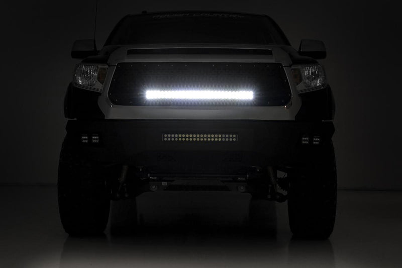 Mesh Grille | 30" Dual Row LED | Black | White DRL | Toyota Tundra (14-17)