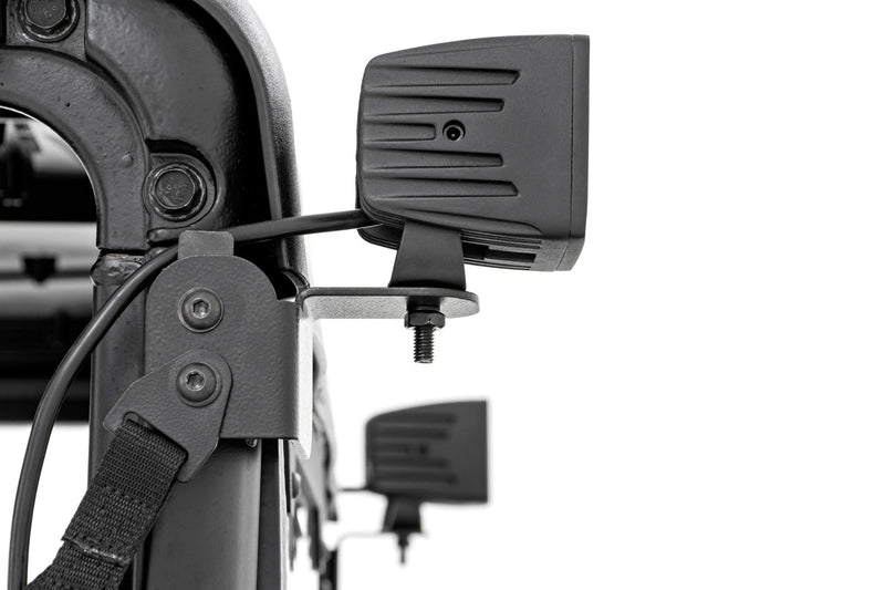 LED Light Kit | Rear Mount | 2" Black Pair | Flood | Polaris Ranger XP 1000 