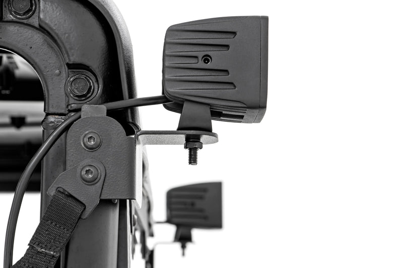 LED Light Kit | Rear Mount | 2" Black Pair | Spot | Polaris Ranger XP 1000 