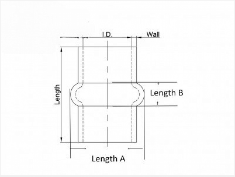 BOOST Products Silicone Coupler with single Hump, 3" ID, Black