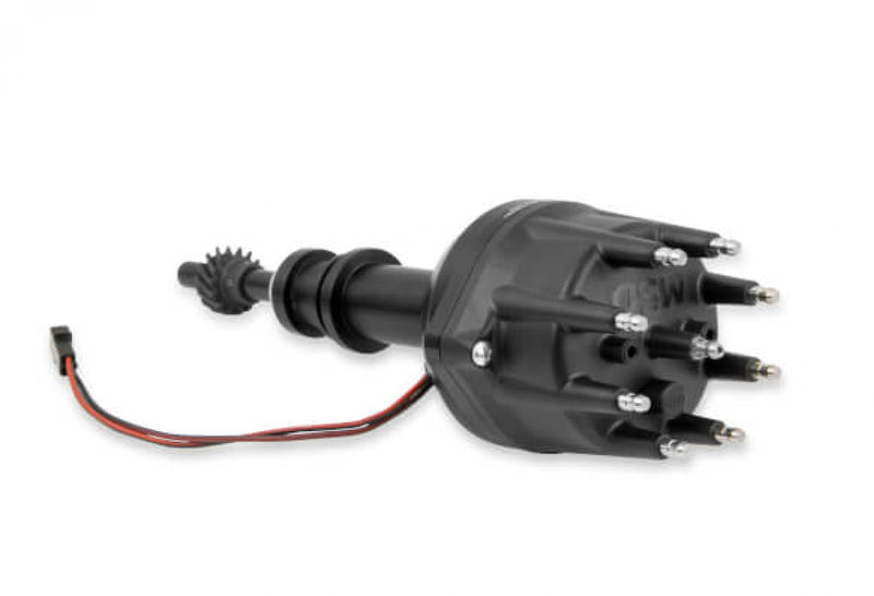 Black Distributor, Ford 351W, Pro-Billet w/Steel Gear