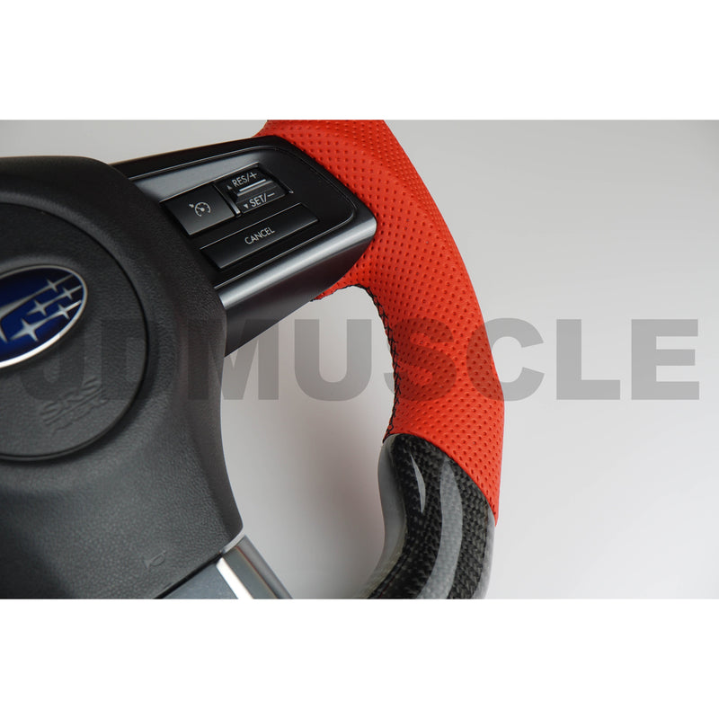 JDMuscle 15-21 WRX/STI Custom Carbon Fiber Steering Wheel