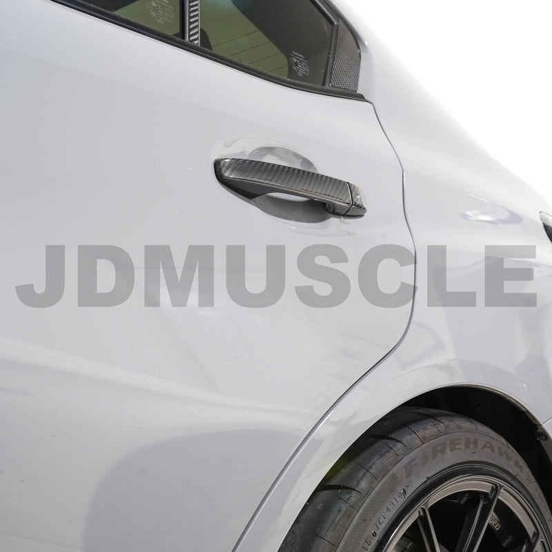 JDMuscle 15-21 WRX/STI Tanso Dry Carbon Fiber Door Handle Covers w/ Gloss Finish
