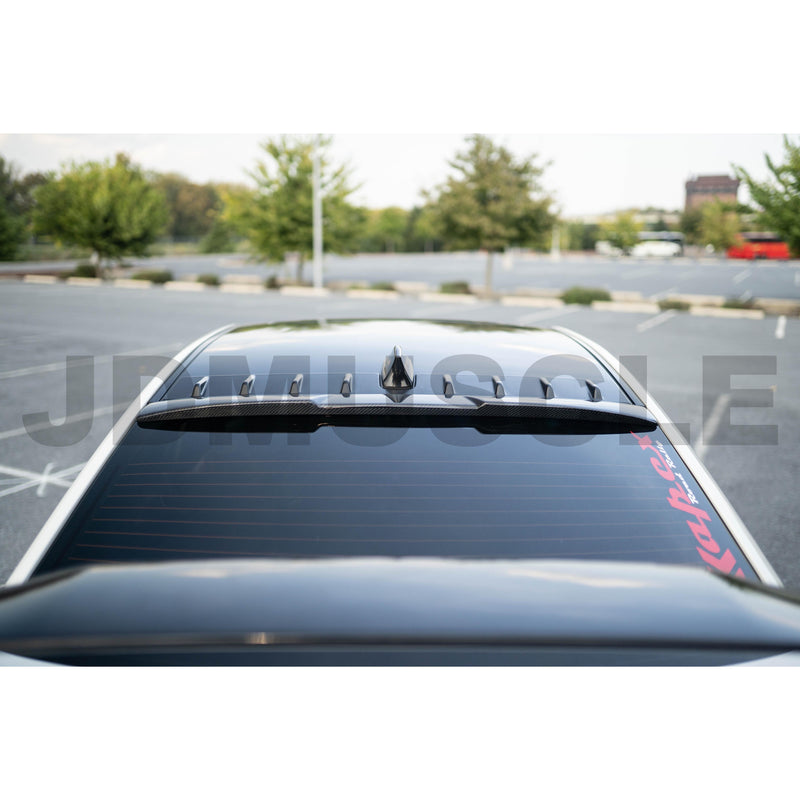 JDMuscle 15-21 WRX/STI Tanso Carbon Fiber Roof Spoiler V2