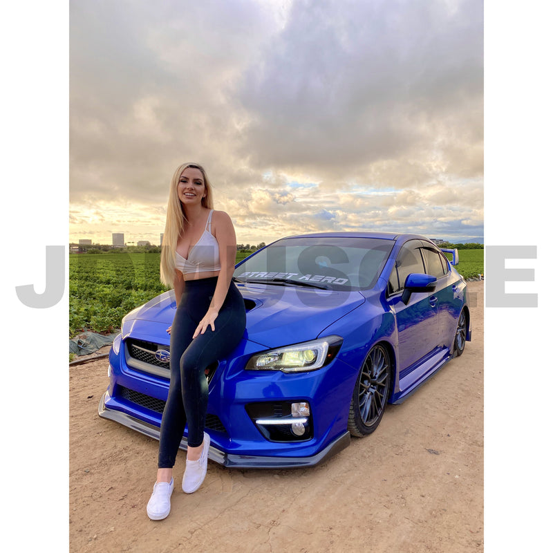 JDMuscle 15-17 WRX/STI Carbon Fiber CS Style Front Bumper  Lip