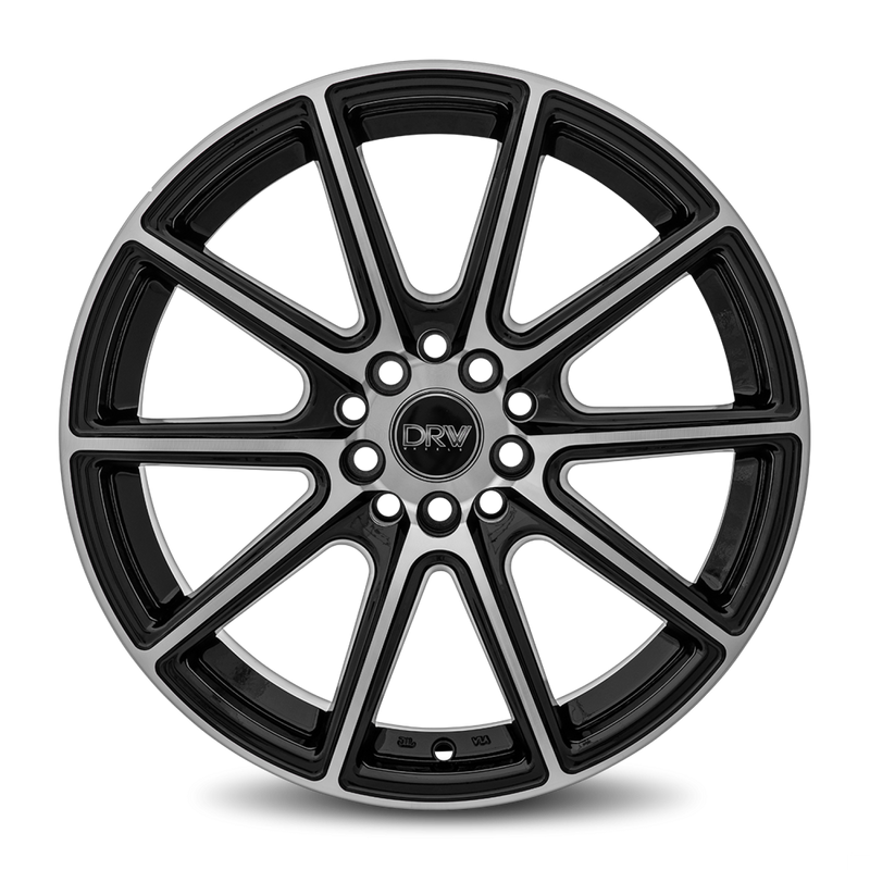 DRW Wheels D16 18x8 4x100/114.3 40 73.1 Gloss Black Machine Face