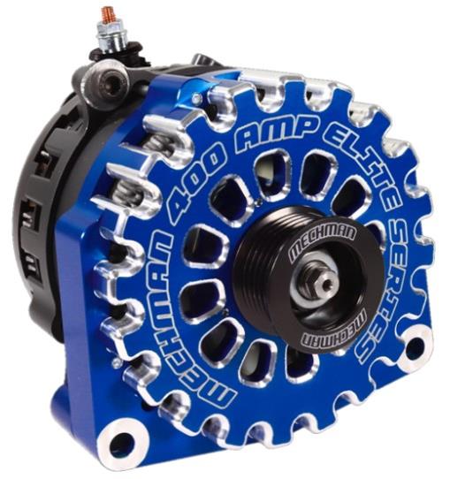 Mechman Elite Series Billet Alternators B14019400, 12 V, 400 amps, Anodized, Serpentine, Buick, Cadillac, Chevy, GMC, Hummer