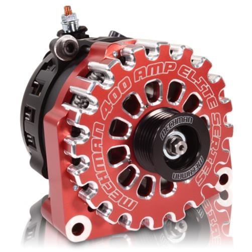 Mechman Elite Series Billet Alternators B14019400, 12 V, 400 amps, Anodized, Serpentine, Buick, Cadillac, Chevy, GMC, Hummer