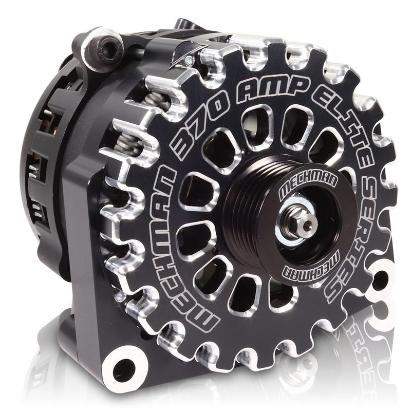 Mechman Elite Series Billet Alternators B8302370, 12 V, 370 amps, Anodized, Serpentine, Buick, Cadillac, Chevy, GMC, Hummer,