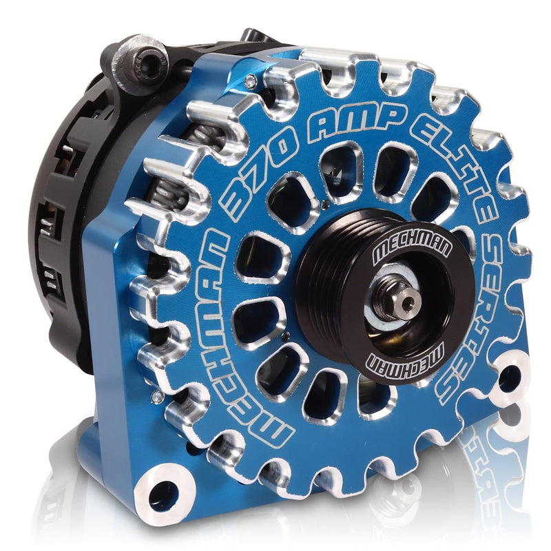 Mechman Elite Series Billet Alternators B8302370, 12 V, 370 amps, Anodized, Serpentine, Buick, Cadillac, Chevy, GMC, Hummer,