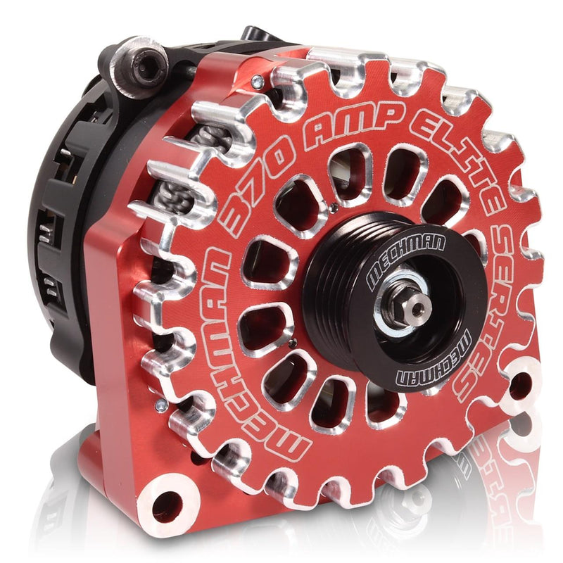 Mechman Elite Series Billet Alternators B8302370, 12 V, 370 amps, Anodized, Serpentine, Buick, Cadillac, Chevy, GMC, Hummer,