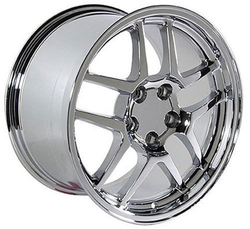 17" Replica Wheel CV04 Fits Chevrolet Corvette - C5 Z06 Rim 17x9.5 Chrome Wheel