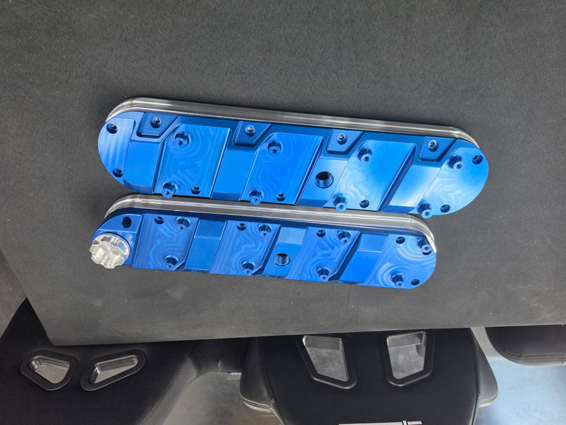 Actual open-box TooHighPsi LSX blue anodized billet valve covers