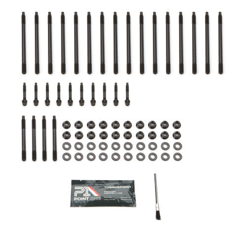 CHEVROLET LSA HEAD STUD KIT, SIMILAR TO K003-H02E W/ LONGER TAP END THREAD, M8 CORNER STUDS, 12PT NUTS, S220 SERIES, BLACK OXIDE FINISH (Compares to ARP 234-4346)