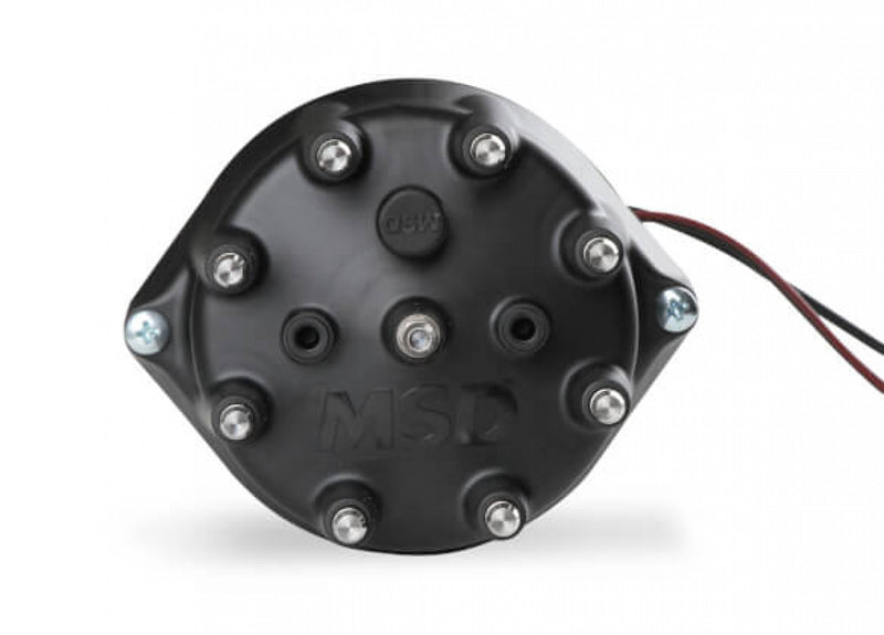 MSD Black Distributor Ford 289-302, Pro Billet, Small Cap, Steel Gear