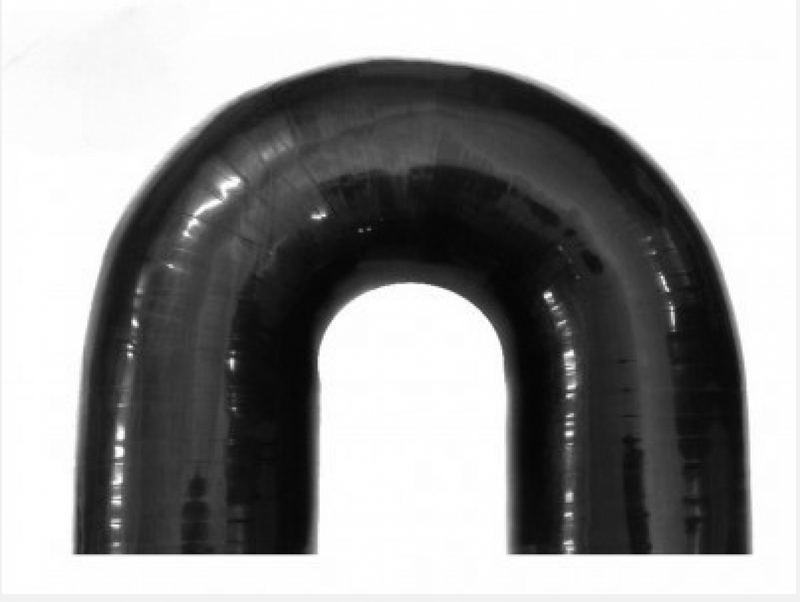 BOOST Products Silicone Elbow 180 Degrees, 2-3/8" ID, Black