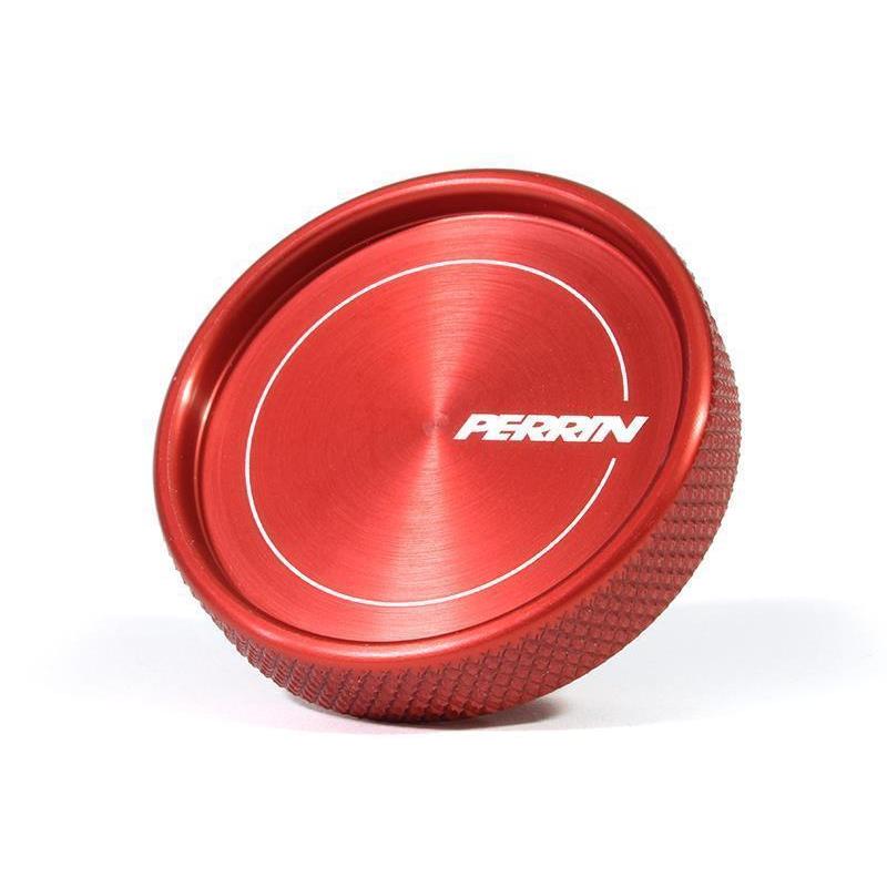 Perrin Oil Cap Round Style Red Most Subaru Models | PSP-ENG-711RD