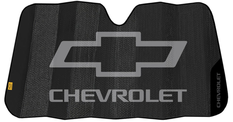 Black Bowtie Chevrolet  Logo Automotive Accordion Sunshade