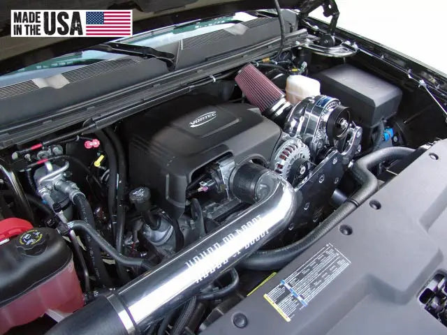 ProCharger GM Silverado 1500 installed application reference; vehicle and optional equipment shown are not included
