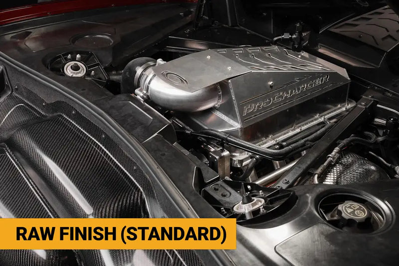 ProCharger C8 standard-profile raw aluminum intake manifold cover