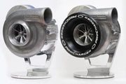 Manufacturer F-3D-106 head-unit reference, shown on display stands with and without an inlet bell. Not a complete kit photo; F-3R heads, finishes and selected mounting hardware differ.