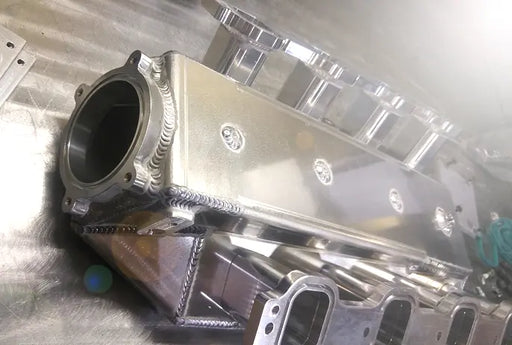 Manufacturer construction reference showing the underside of a raw ProCharger Gen V LT intake manifold; not a complete kit-content or finish photograph.