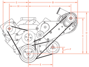 Manufacturer A–H dimension key, illustrated with a D-1SC; use the matching F-series row in the accompanying table