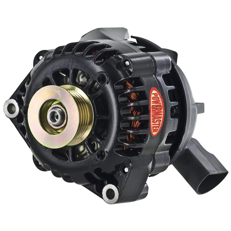 Powermaster Street Alternators 58242 Alternator, Street, 165 Amps, Black Powdercoated Finish, Serpentine, Chevy LSx