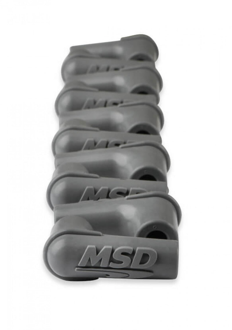 Boots, 90 Degree Logo Spark Plug, Gray Silicone 50EA