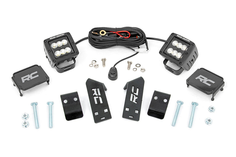 LED Light Kit | "A" Pillar Mount | 2" Black Pair | Spot | Polaris RZR PRO XP 