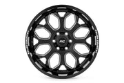 Rough Country 96 Series Wheel | One-Piece | Gloss Black | 20x10 | 6x5.5 | -19mm