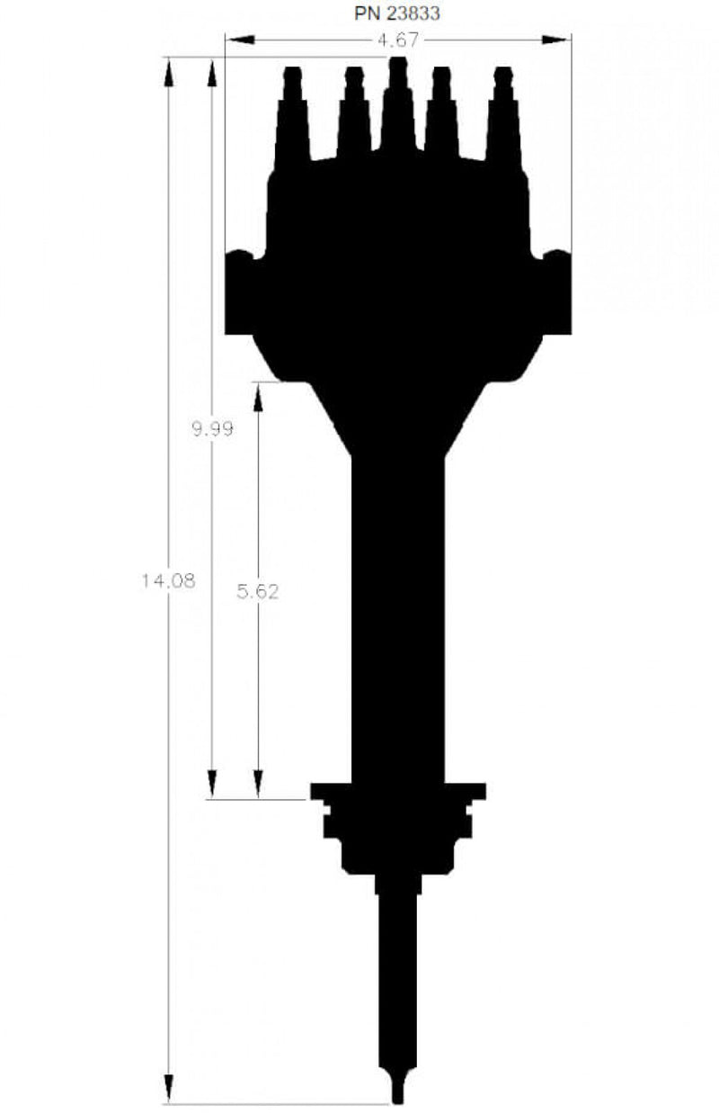 MSD Black,  Chrysler 426, 440 Dual Sync Distributor