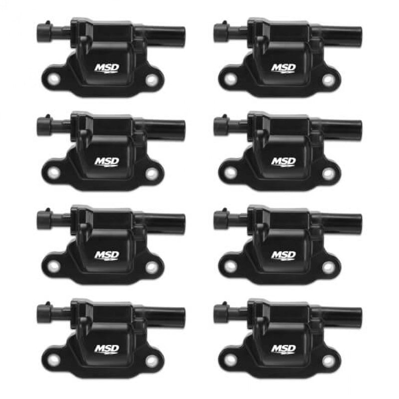MSD Ignition Coil - GM LS Blaster Series - LS2/LS3/LS4/LS7/LS9 Engines - Black - 8-Pack
