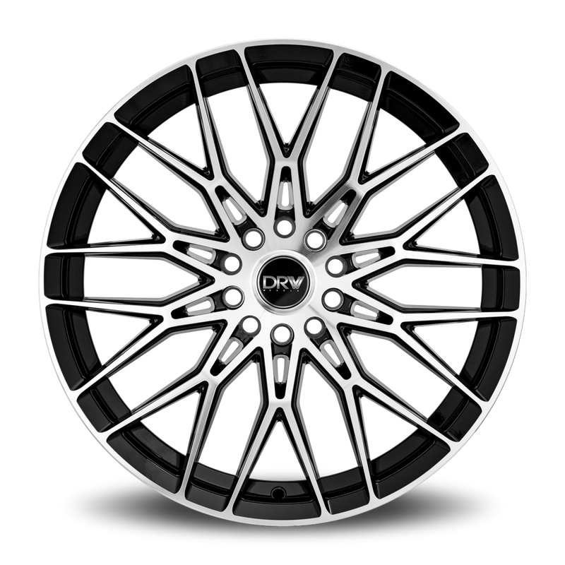 DRW Wheels D21 18x8 5x108/114.3 38 73.1 Gloss Black Machine Face