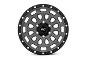 Rough Country 87 Series Wheel | Simulated Beadlock | Gray/Black | 17x8.5 | 6x5.5 | +0mm