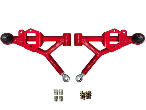 Red 1993-2002 Camaro and Firebird front lower control-arm pair, 33-1011-RD; upper arms are not included.