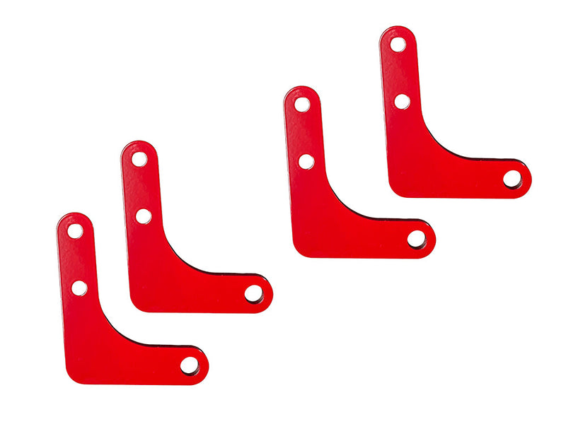 Suspension Engineering Rear Coilover Lower Brackets, 2-Inch Drop (Red)