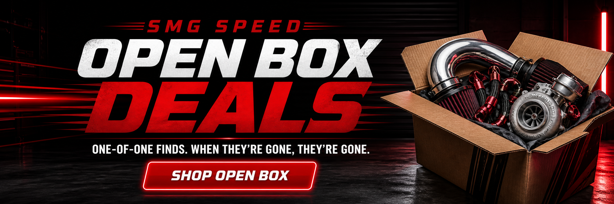 SMG Speed Open Box Deals - limited quantity performance parts