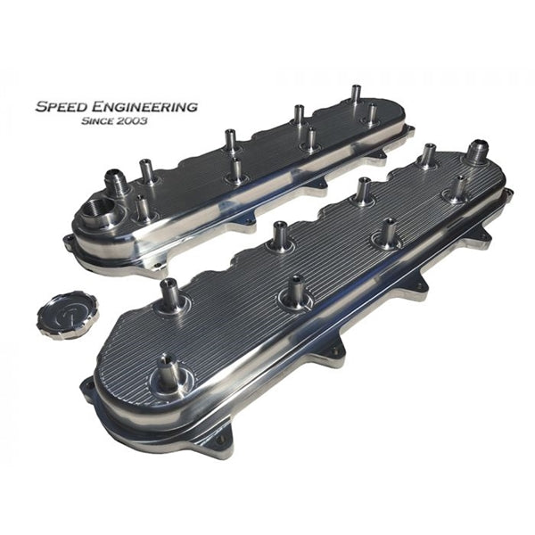 Speed Engineering 26-1020 natural finish LT billet valve covers