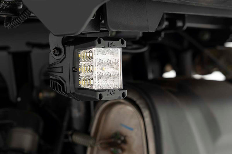 LED Light Kit | Under Bed Mount | 2" Chrome Pair | Wide Angle | Polaris General XP 4 1000 